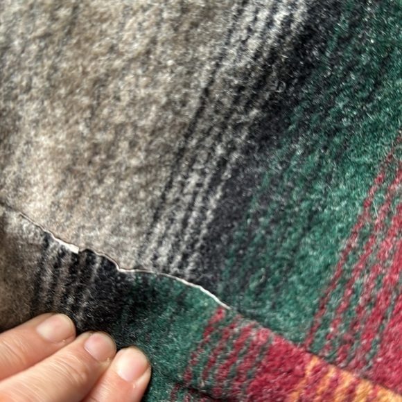 VTG Woolrich Striped Wool Blend Saddle blanket Print Jacket Boho - Picture 13 of 15
